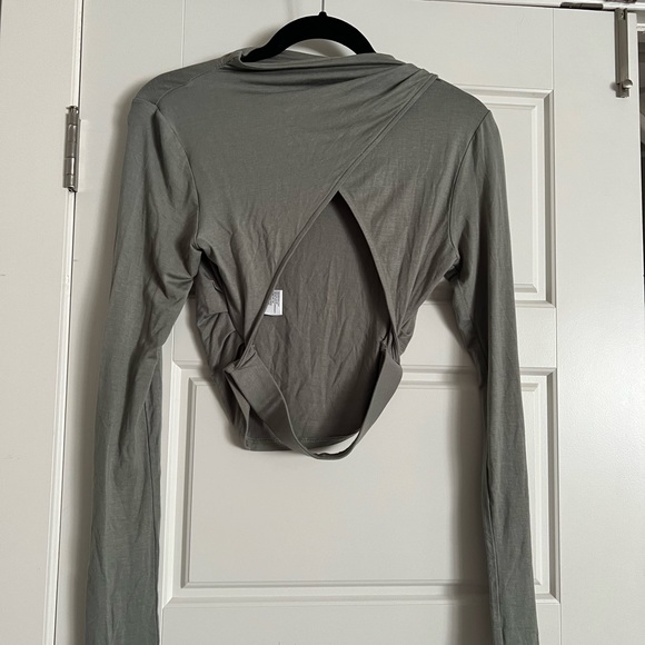 $20 ADD ON Free People Taupe Cierra maxi skirt crop top shirt set outfit SMALL - Picture 3 of 6